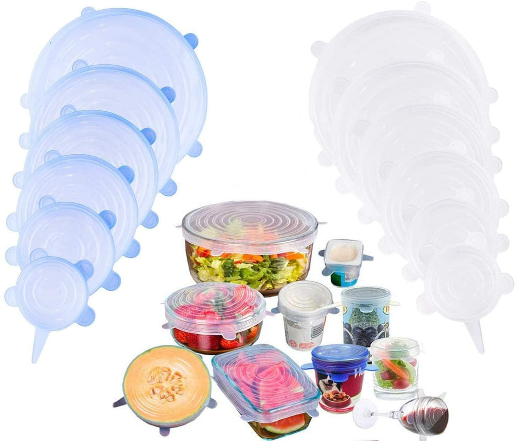 Tapas elásticas de silicona para almacenamiento de alimentos