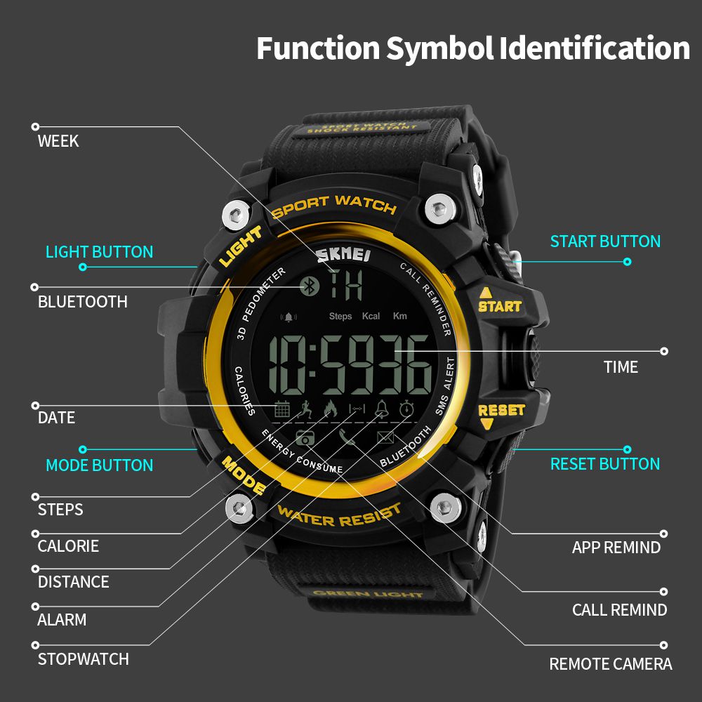 Reloj S - Shock 1227 Bluetooth Azul, Reloj Hombre Deportivo sumergible